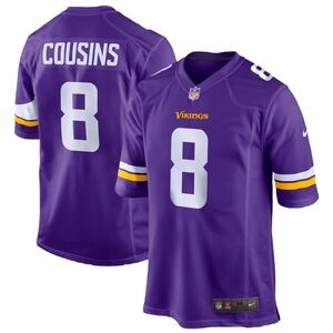 minnesota vikings kirk cousins nike on field nfl football jersey